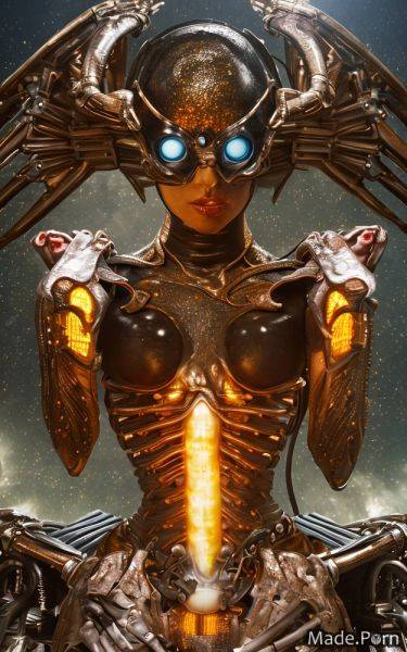 Mechanical wings fully clothed bodypaint perfect boobs perfect body babe dark fantasy AI porn - made.porn on pornintellect.com