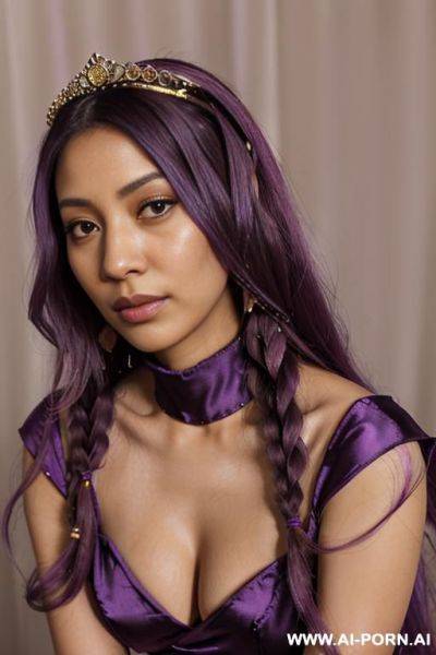 Elaborate ultra long hairdo, sugar date, tanned, immersive naturalism, - ai-porn.ai on pornintellect.com