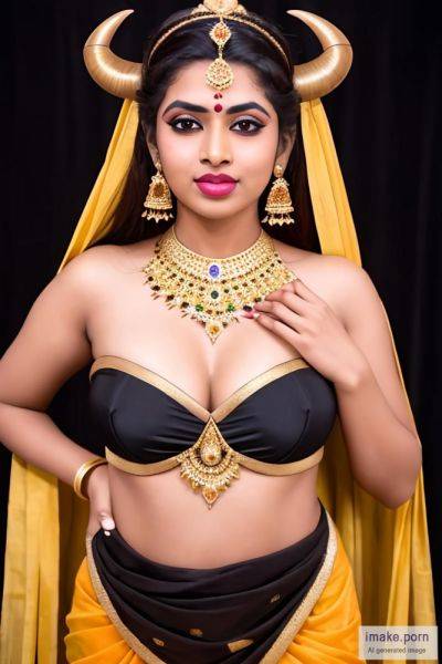 Indian girl with devil horns and gold crown and jewels wearing... - imake.porn - India on pornintellect.com