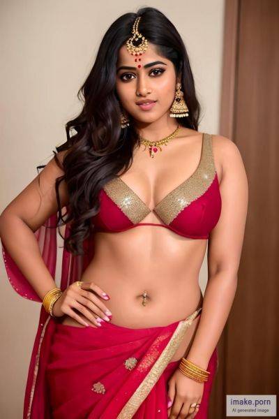 Indian girl megha akash with red devil horns and gold jewels... - imake.porn - India on pornintellect.com