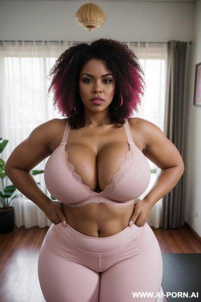 Huge boobs, gigantic boobs, afro, milf, in home, thick thighs, angry, house brazil - ai-porn.ai - Brazil on pornintellect.com