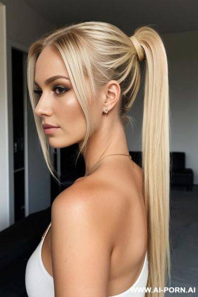 Blonde, 0s ponytail - ai-porn.ai on pornintellect.com