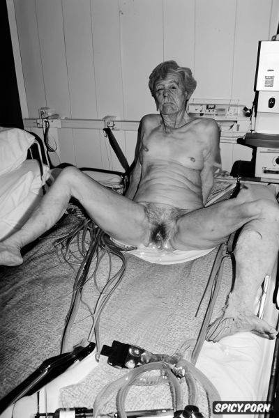 Messy unkempt hair, hospital bed, highly detailed, soft pale wrinkled skin - spicy.porn on pornintellect.com