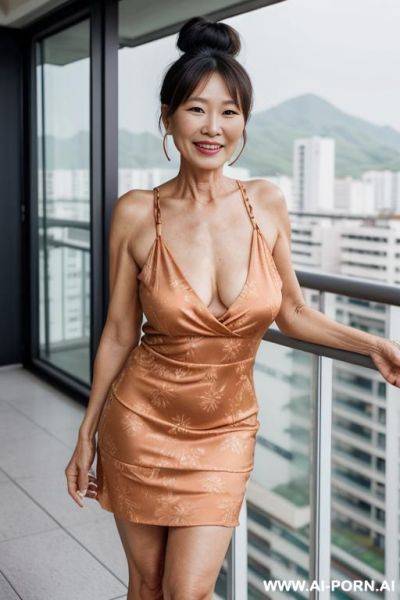 A beautiful gilf woman wear a sexy short dress - ai-porn.ai on pornintellect.com