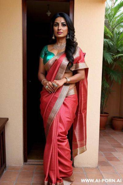 Tanned colombian woman in saree - ai-porn.ai - Colombia on pornintellect.com