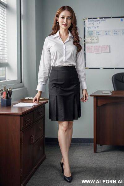 Patriotic female, handcuffed and chained, realistic full body view, full field of view, underground dungeon cell - ai-porn.ai on pornintellect.com