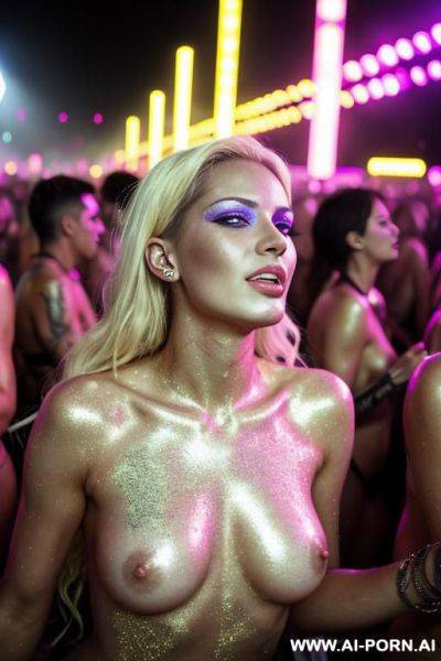 Naked hot rave womans, detailed aroused faces, rave, crowd, of, people, glitter, crowd of people - ai-porn.ai on pornintellect.com