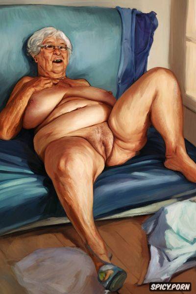 The very old fat grandmother has nude pussy under her skirt - spicy.porn on pornintellect.com