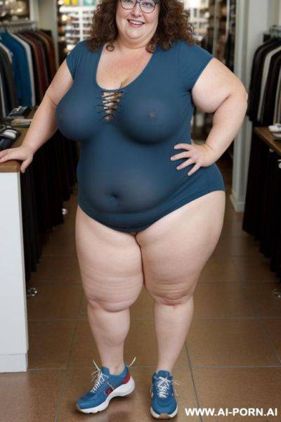 Naked woman in sneakers. full view - ai-porn.ai on pornintellect.com