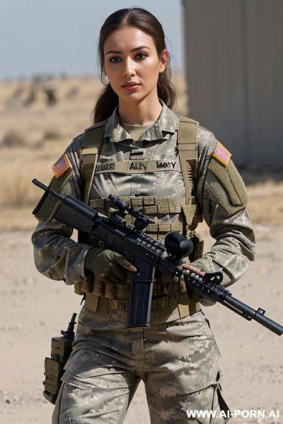 (scifi space soldier) (torn tactical gear) (city ruins) - ai-porn.ai on pornintellect.com