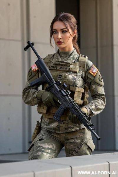 (scifi space soldier) (shredded tactical gear) (city ruins) - ai-porn.ai on pornintellect.com