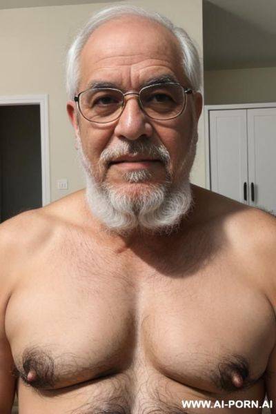 Arab grandpa with white beard naked - ai-porn.ai on pornintellect.com