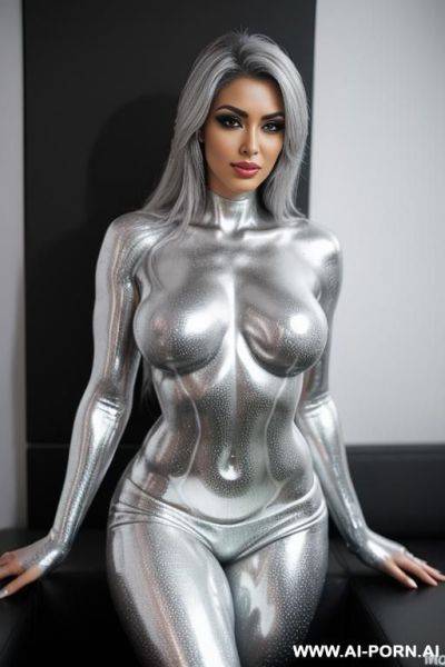 Multiple gorgeous brazilian bimbos covered completely in silver bodypaint - ai-porn.ai - Brazil on pornintellect.com