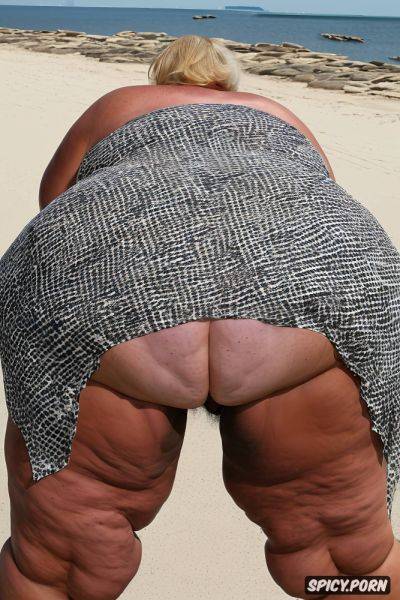 Tan lines, on a beach towel, cellulite, color photo, looking at camera - spicy.porn - Australia on pornintellect.com