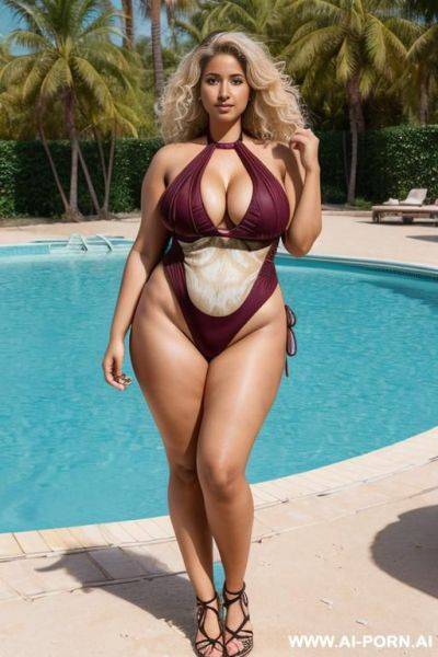 (((monokini))) ((massive thighs)) (((fat))) - ai-porn.ai on pornintellect.com