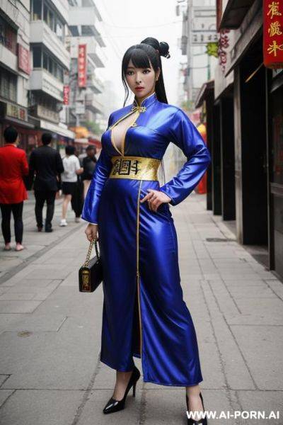 The chinese woman from the street fighter game in her typical outfit - ai-porn.ai - China on pornintellect.com