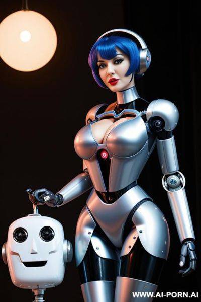 Funny robot, cartoon, parody, robot that has a short circuit, a malfunction - ai-porn.ai on pornintellect.com