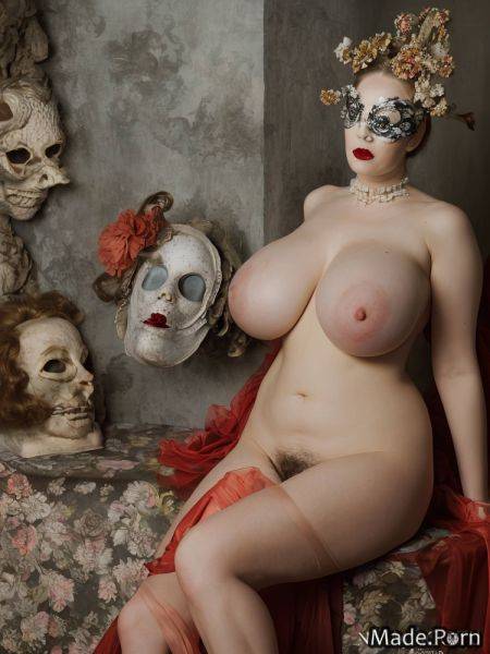 Sci-fi 50 victorian venetian mask gigantic boobs saggy tits hairy AI porn - made.porn on pornintellect.com