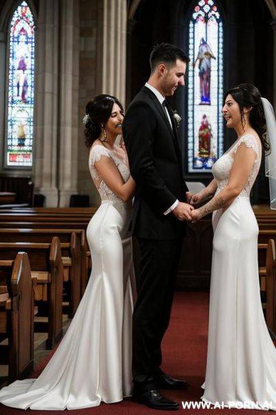 Wife wedding dress anal fuck in church - ai-porn.ai on pornintellect.com