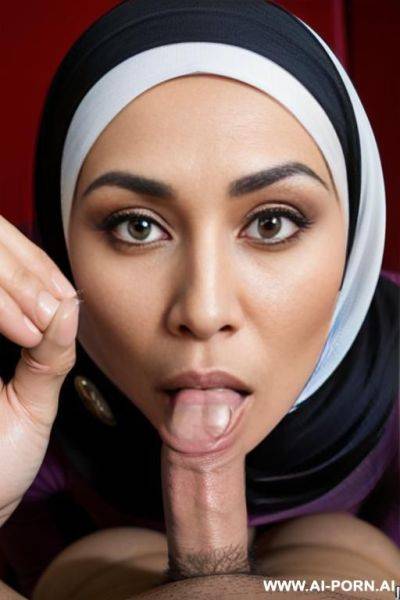 Woman in hijab getting fucked in pussy, ass, and mouth, as she reads quran. airtight. gangbang. cum on face. - ai-porn.ai on pornintellect.com