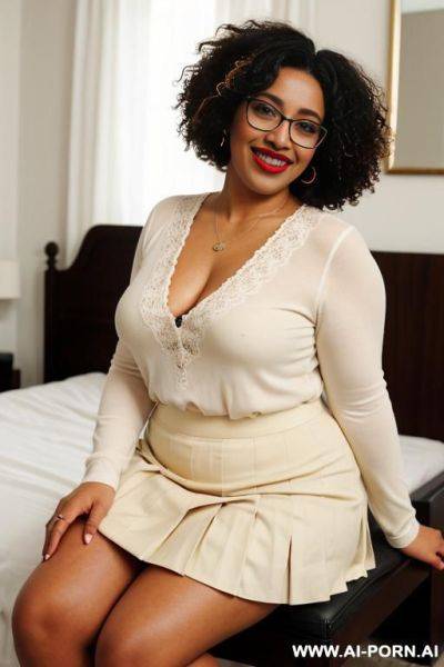 Gros cul, lipstick, stilleto, grosse bouche, glasses, big areolas, brown - ai-porn.ai on pornintellect.com