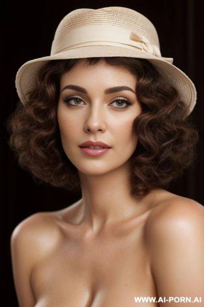 Femme nue avec un chapeau - ai-porn.ai on pornintellect.com