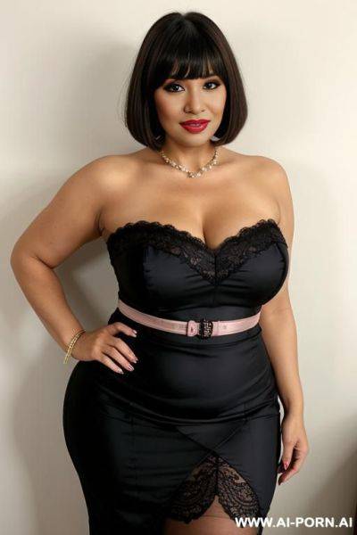 Very big ass ,grand nez, grandes hanches, grosses cuisses, vue de dos, lipstick, stilleto, bijoux, élégante, lingerie , old man, cheveux long, grosses lèvres, suck - ai-porn.ai on pornintellect.com