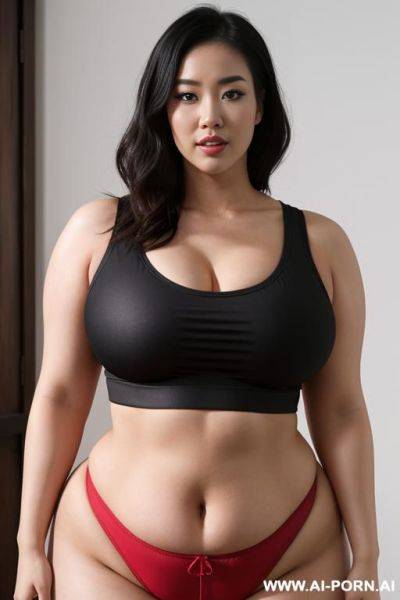 Mulan, obese, sexy, buxom, muscular, attractive, crop-top - ai-porn.ai on pornintellect.com
