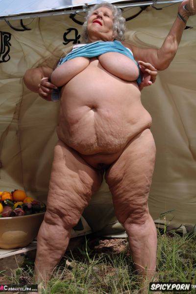 Extremely fat thighs, outdoors, big thick thighs, big very fat obese belly - spicy.porn on pornintellect.com