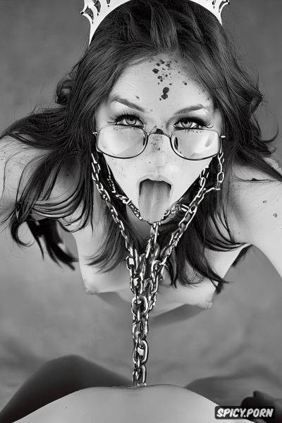 High contrast, 18 year old, intricately detailed, glasses, 32k resolution - spicy.porn on pornintellect.com