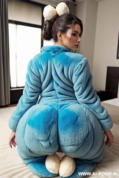 Massive fluffy sheep fursuit, spread gape huge asshole, big hollow anal plug, laying down spreading ass, very old saggy tits, ((rippled fluffy fuzzy suit fursuit)) - ai-porn.ai on pornintellect.com