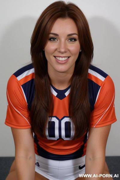 Field hockey jersey. facing the camera. full body view. - ai-porn.ai on pornintellect.com