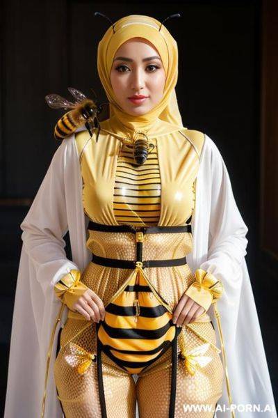Arab woman wearing hijab and her pussy is wide - ai-porn.ai on pornintellect.com
