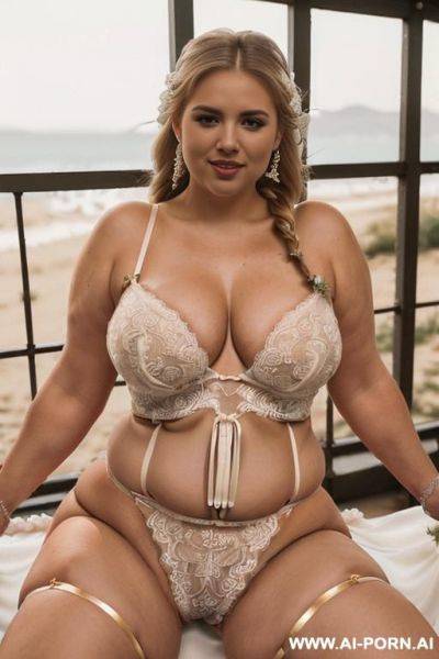 ((beautiful sexy attractive milf)) ((short curvy body)), ((completely naked no clothes)), ((direct eye contact)), massive boobs, happy smile, [lipstick], (((one four alls - ai-porn.ai on pornintellect.com