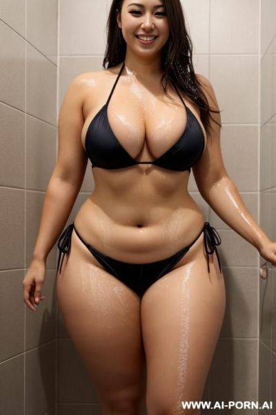 Er bikini top er bikini bottom, wide thighs, thick thighs, very wide thighs, very thick thighs - ai-porn.ai on pornintellect.com