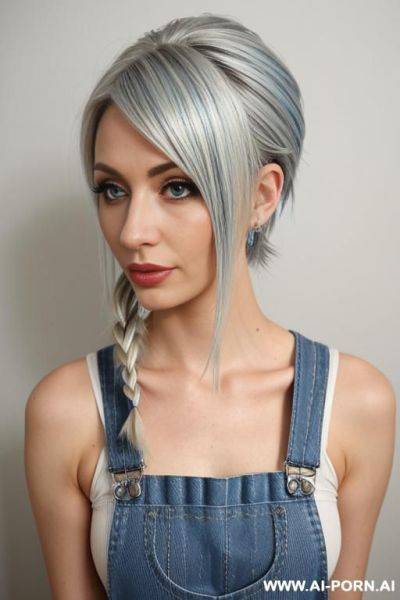 Woman blue overalls - ai-porn.ai on pornintellect.com