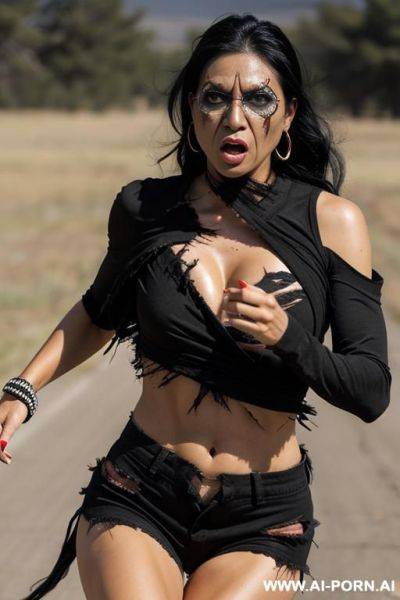 ((black hair)) ((scary face)) ((running)) ((ripped clothes)) - ai-porn.ai on pornintellect.com