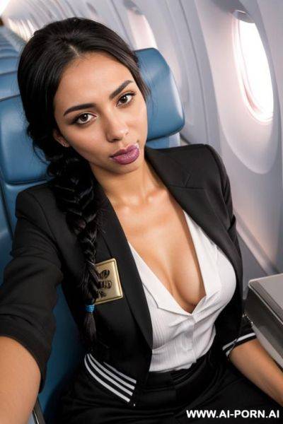 Visible tits, laying on back, hairy pussy, covered in cum, c on face, cum in mouth - ai-porn.ai on pornintellect.com