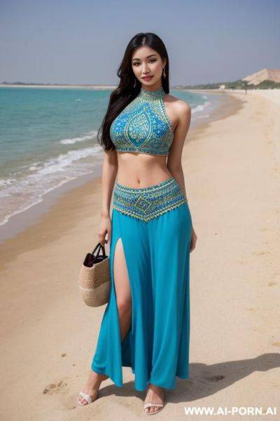 Uzbek top model, national clothes - ai-porn.ai - Uzbekistan on pornintellect.com