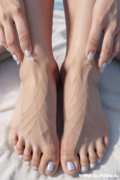 Big long toenails that are clear and natural and come over the edge of the toes. toenails growing very long. toenails curling over the edge of the toes. toes are all toenail. veiny feet. very blue veins sticking our - ai-porn.ai on pornintellect.com