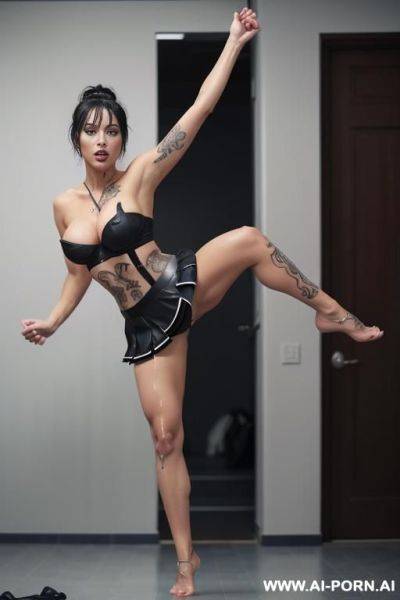 Beautiful sexy black woman with tits all covered in cum - ai-porn.ai on pornintellect.com