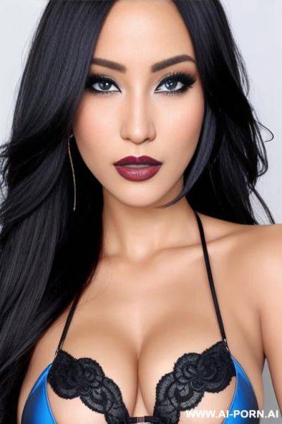 Black skin blue eye y style - ai-porn.ai on pornintellect.com