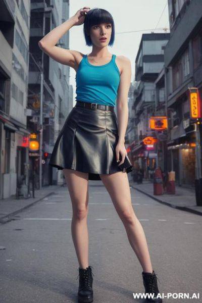Cyberpunk city, beautiful woman, ((nude)) - ai-porn.ai on pornintellect.com