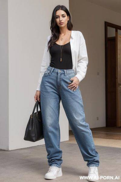 Big thighs in baggy jeans - ai-porn.ai on pornintellect.com