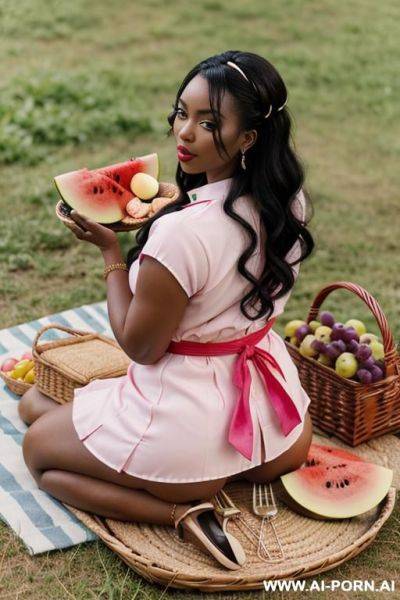 Large ass african tribeswoman from behind in the grass - ai-porn.ai on pornintellect.com