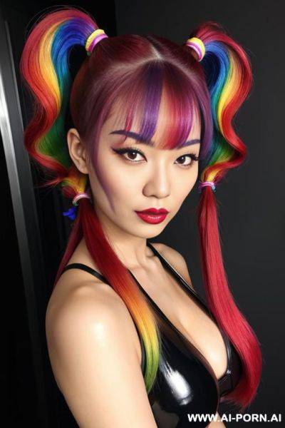 Latex rainbow domina, - ai-porn.ai on pornintellect.com
