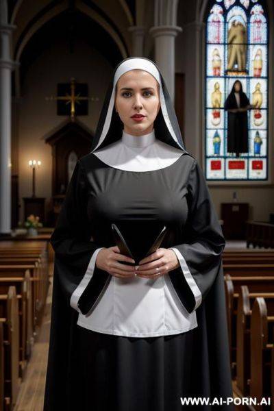 Black nun clothes, short hair, no nudity - ai-porn.ai on pornintellect.com