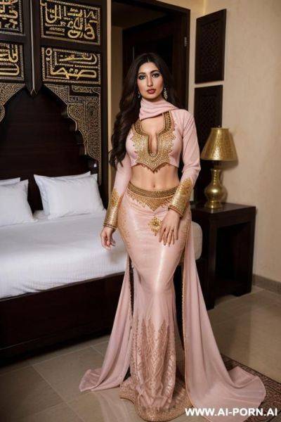 Two white man fuck the nude and arab woman same hole, pussy is super wet and tight. picture full body ,body no boobs picture wearing a sport outfit in a bedroom close up view. orgio, - ai-porn.ai on pornintellect.com