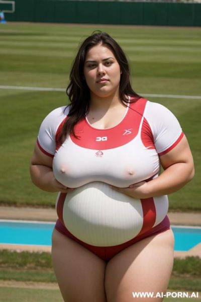 Beautiful female shotputter, obese, buxom, sexy, attractive - ai-porn.ai on pornintellect.com
