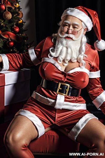 Totally naked, transparent santa clothes - ai-porn.ai on pornintellect.com